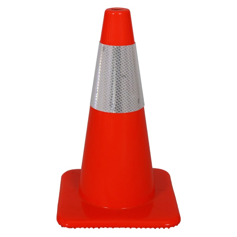 18 inch Orange Plastic Traffic Cones, C18