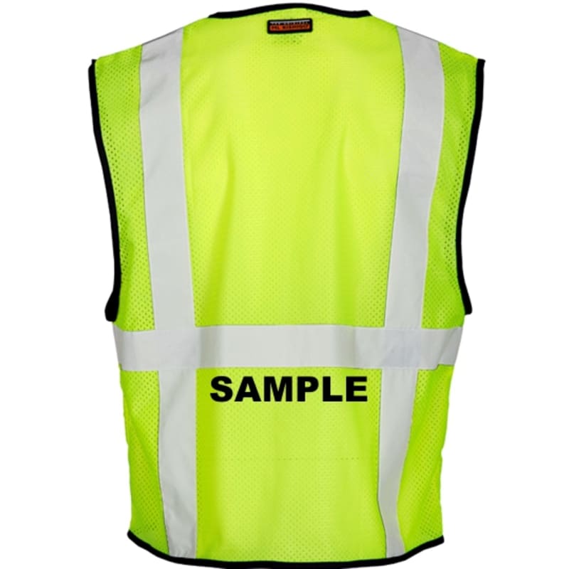 Economy 6 Pocket Lime Class 2 Surveyors Vest V1191S M NON