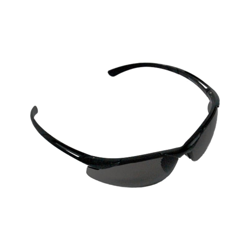 Z87+ Safety Sunglasses (light wrap around lens matte-black frame neutral  gray anti-fog lens), X6B13