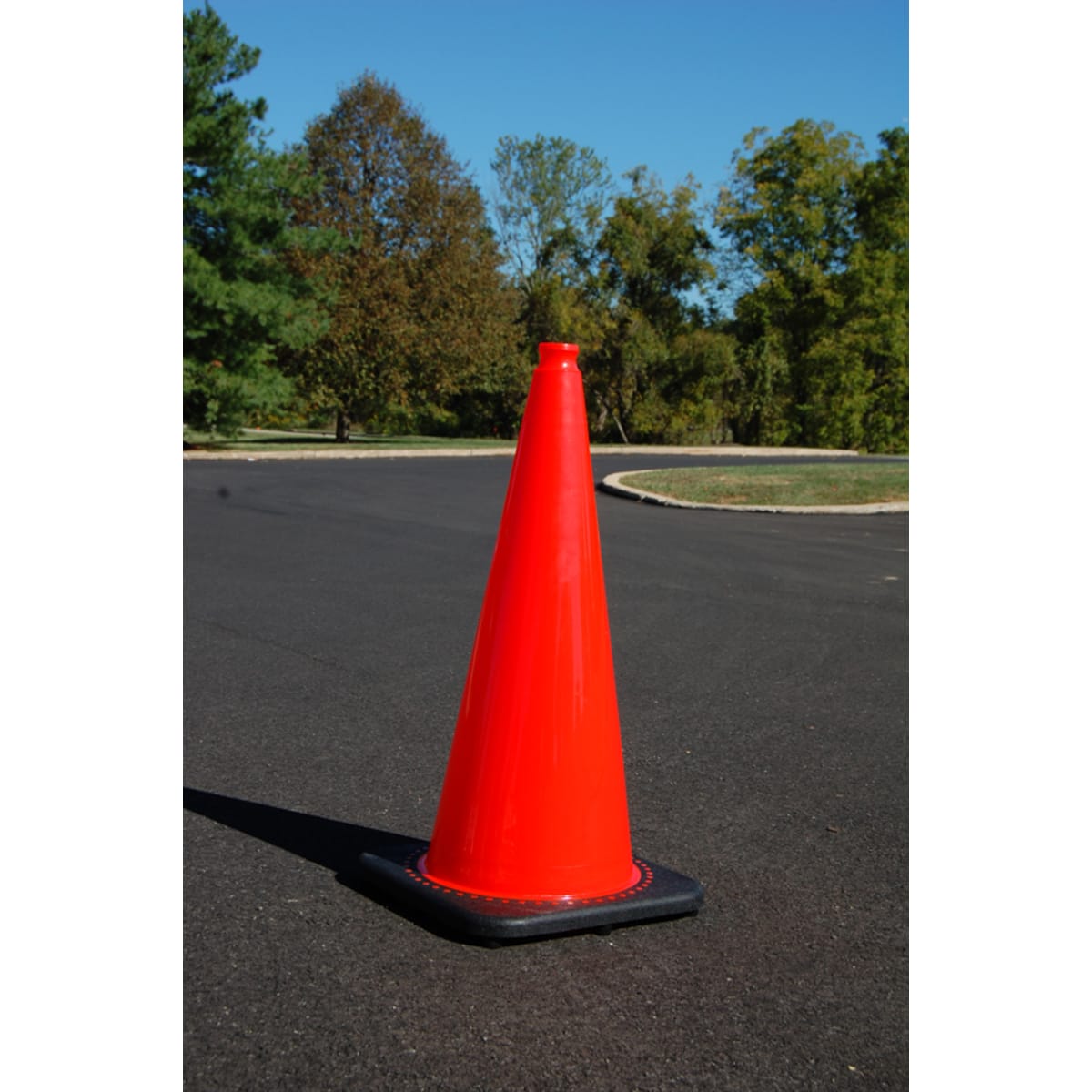 12 Cones Traffic Cones 28 inch Safety Cones with Black Weighted Base ...