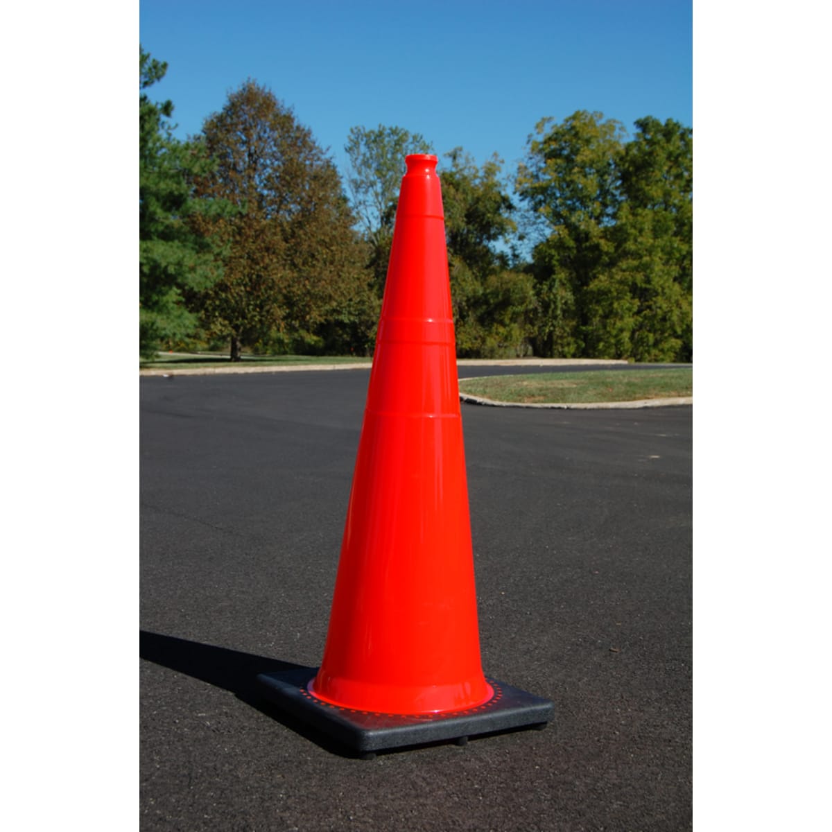 JBC Safety Plastic RS90070CT3M64 Revolution Series 36 Traffic Cone Wide Body with 6 and 4 Reflective Cone Collars Orange Color