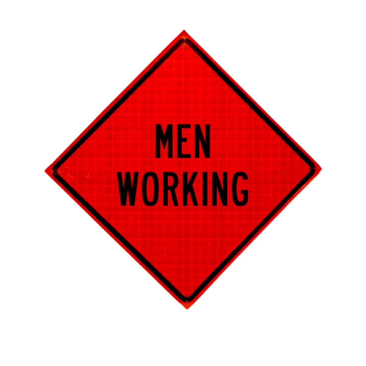 48 x 48 "MEN WORKING" Non-Reflective Vinyl Roll-Up Sign