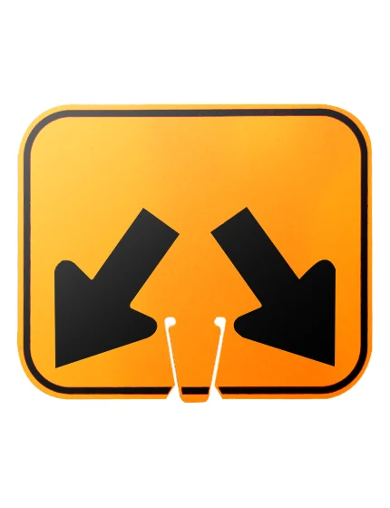 Reflective Clip On Sign Two Headed Directional Arrow Angled Down to ...