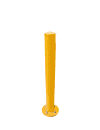 Yellow Steel Bollard, Powder Coated with Round Base