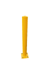 Yellow Steel Bollard, Powder Coated with Square Base