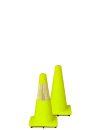 18" Lime Traffic Cones