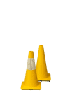 18" Yellow Traffic Cones
