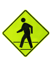 Pedestrian Crosswalk Symbol Signs (W11-2A)