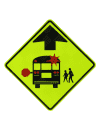 School Bus Stop Ahead Symbol Signs (S3-1)