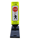 36" x 12" Shur-Tite STATE LAW Reboundable Crosswalk Sign
