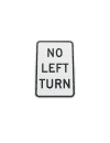 No Left Turn Signs