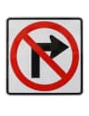 No Right Turn Symbol Signs (R3-1)
