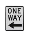 One Way with Left Arrow (Under Words) Sign