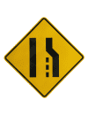 Right Lane Ends Symbol Signs (W4-2R)