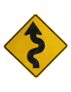 Winding Road Left Symbol Signs (W1-5L)
