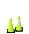Lime 18" Traffic Cone with Black Base