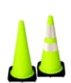 Lime 28" Traffic Cone with Black Base