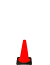 12" Orange Traffic Cone - Black Base