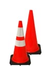 28" Orange Traffic Cone - Black Base