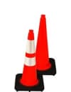 28" SlimLine Traffic Cones - Black Base