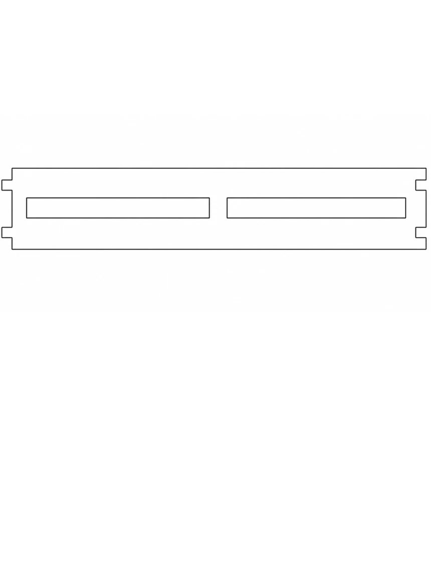118\" Two-Segment Parking Line Stencil – Two 56\" x 4\" Line Segments with a 3\" Gap
