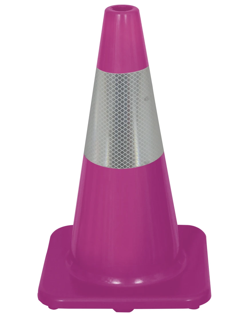 Solid Purple, 18\" Economy Cone w/ 6\" Reflective Collar