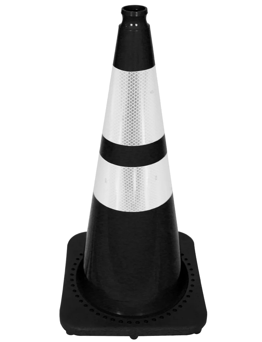 Black 28 inch 7 lbs JBC Cone with 6\" \u0026 4\" Reflective Collars