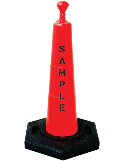 28\" Grabber Cone with 16 Lb. Base \u0026 Custom Lettering