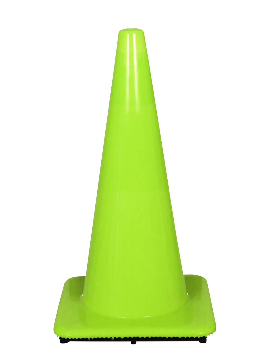 Lime, 28\", 7lb, Flow Molded Traffic Cone
