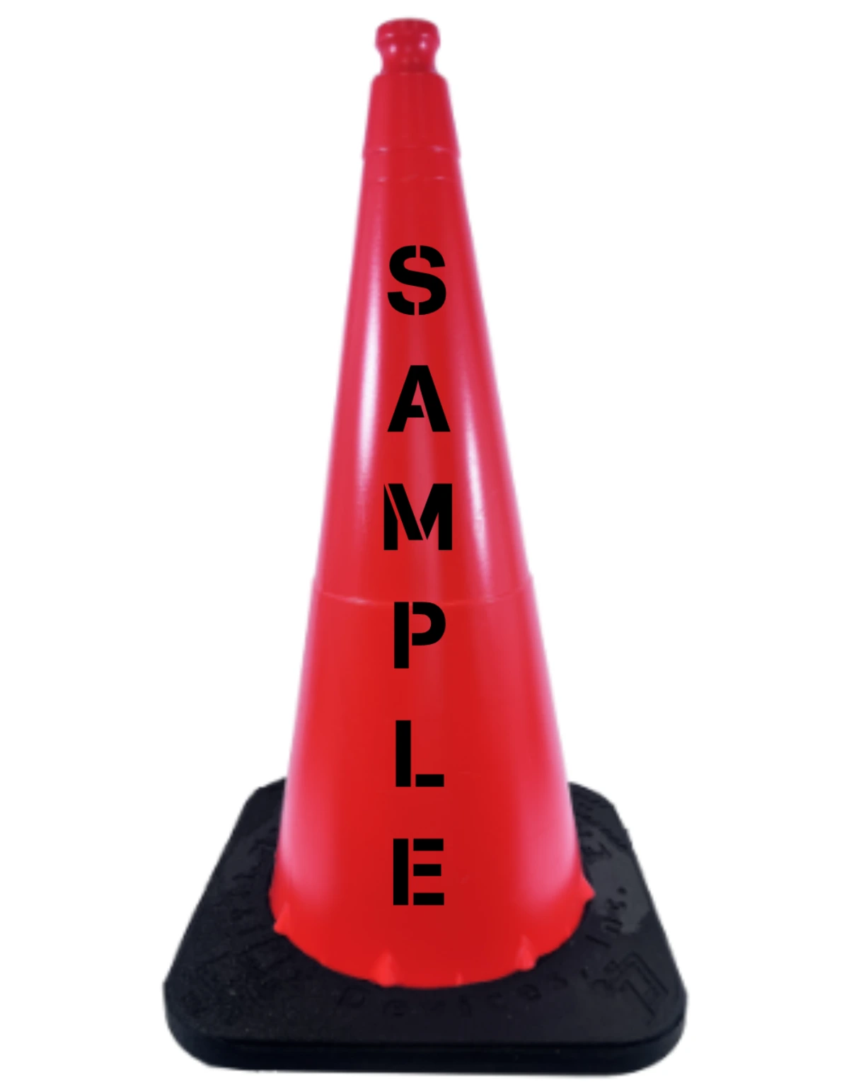 28\", 7.0 Lb., Traffix Devices Enviro-Cone® Traffic Cone, Orange with Custom Lettering on One (1) Side