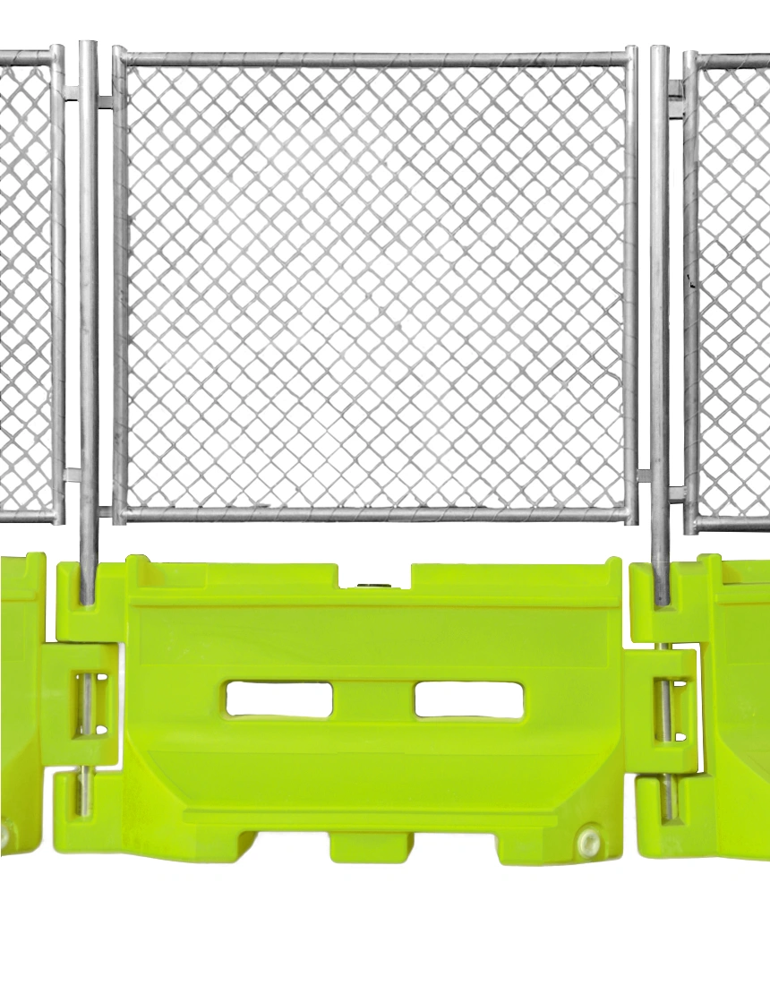 Green 36\" Construction Barricade w/ Onepro Fence Panel