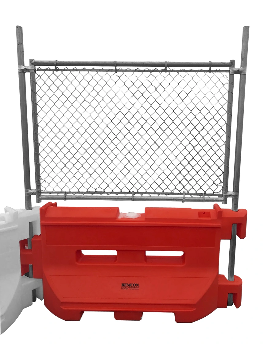 Red 36\" Construction Barricade with Fence Panel