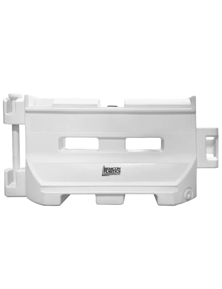 White 36\" x 72\" Water Fillable, Interlocking Construction Barrier