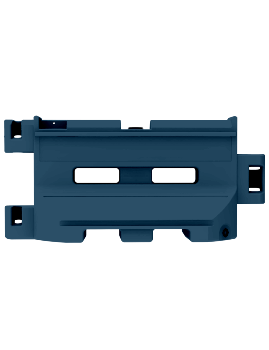 Dark Blue 36\" x 72\" Water Fillable, Interlocking Construction Barrier