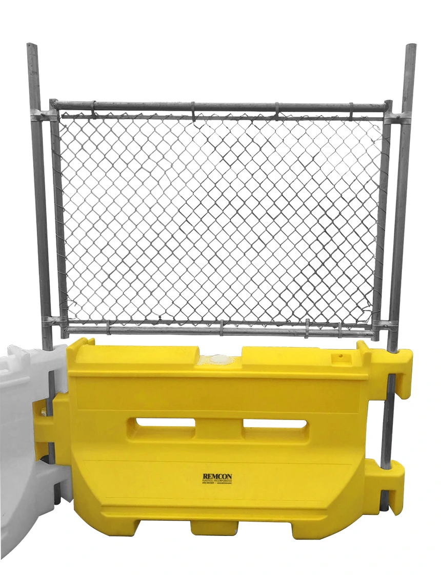 Yellow 36\" Construction Barricade with Fence Panel