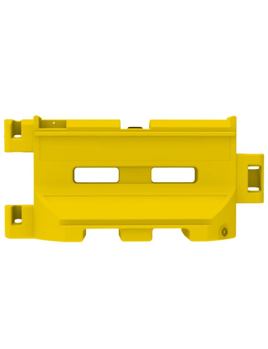 Yellow 36\" x 72\" Water Fillable, Interlocking Construction Barrier