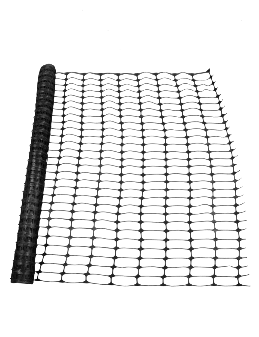 4\u0027 x 100\u0027 Economy Roll of BLACK Construction Fence (0.23 oz/sq ft - 70 g/m2)