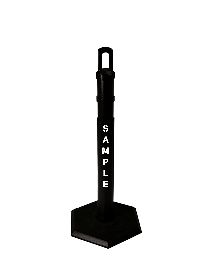 42\" Black JBC Arch Top Tube with 8lb Base \u0026 Double Sided Lettering