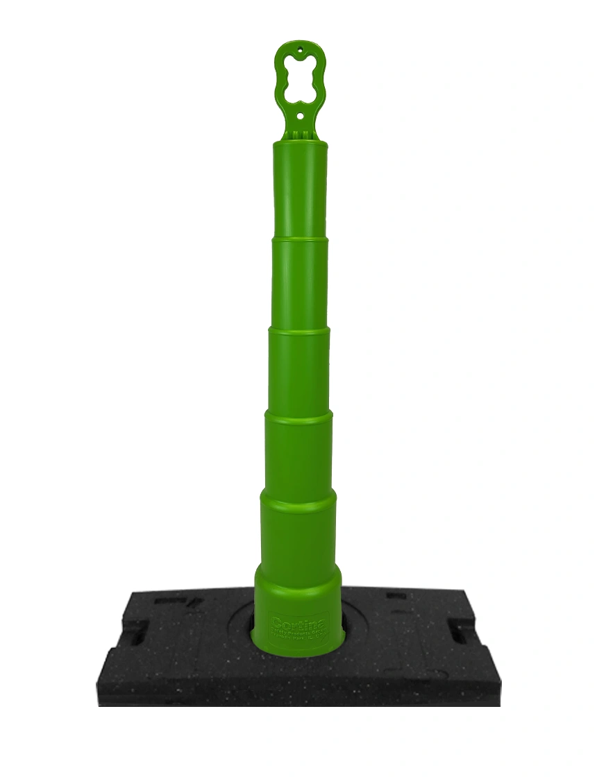 42 inch lime green EZ-Grab channelizer 30 lb base