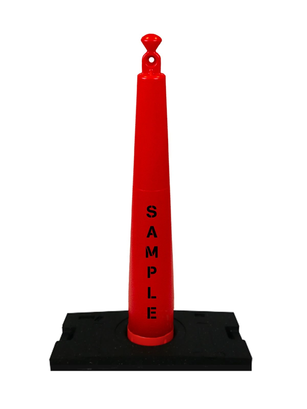 42\" Grabber Cone with 30 Lb. Recycled Rubber Base with Custom Lettering
