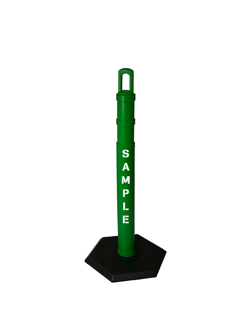 42\" Green JBC Arch Top Tube with 12lb Base \u0026 Double Sided Lettering