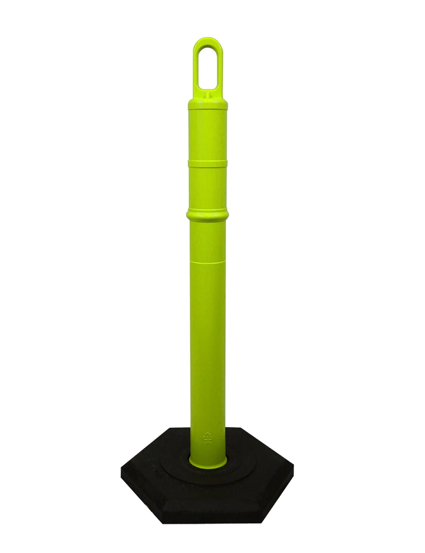 42\" LIME TrafFix Looper Tube with 12 Lb. Base
