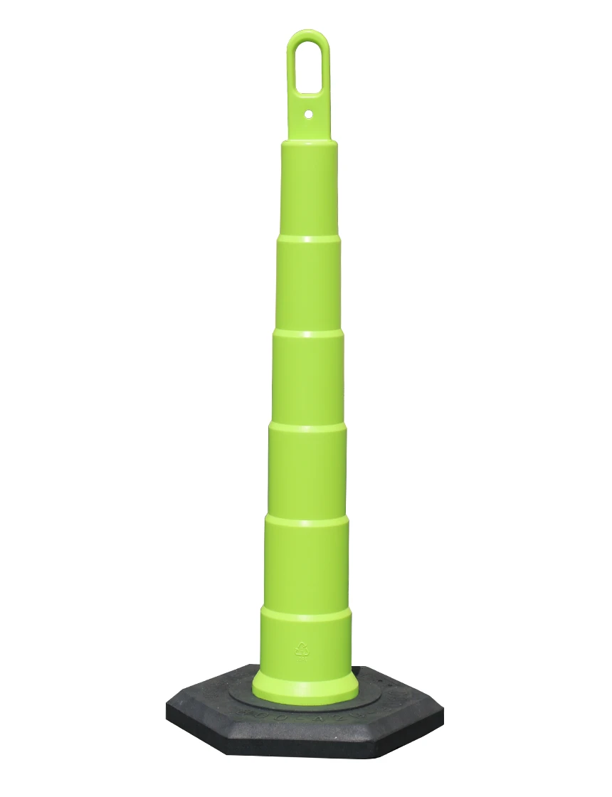 42\" LIME, Traffix Looper Cone with 16 Lb. Rubber Base