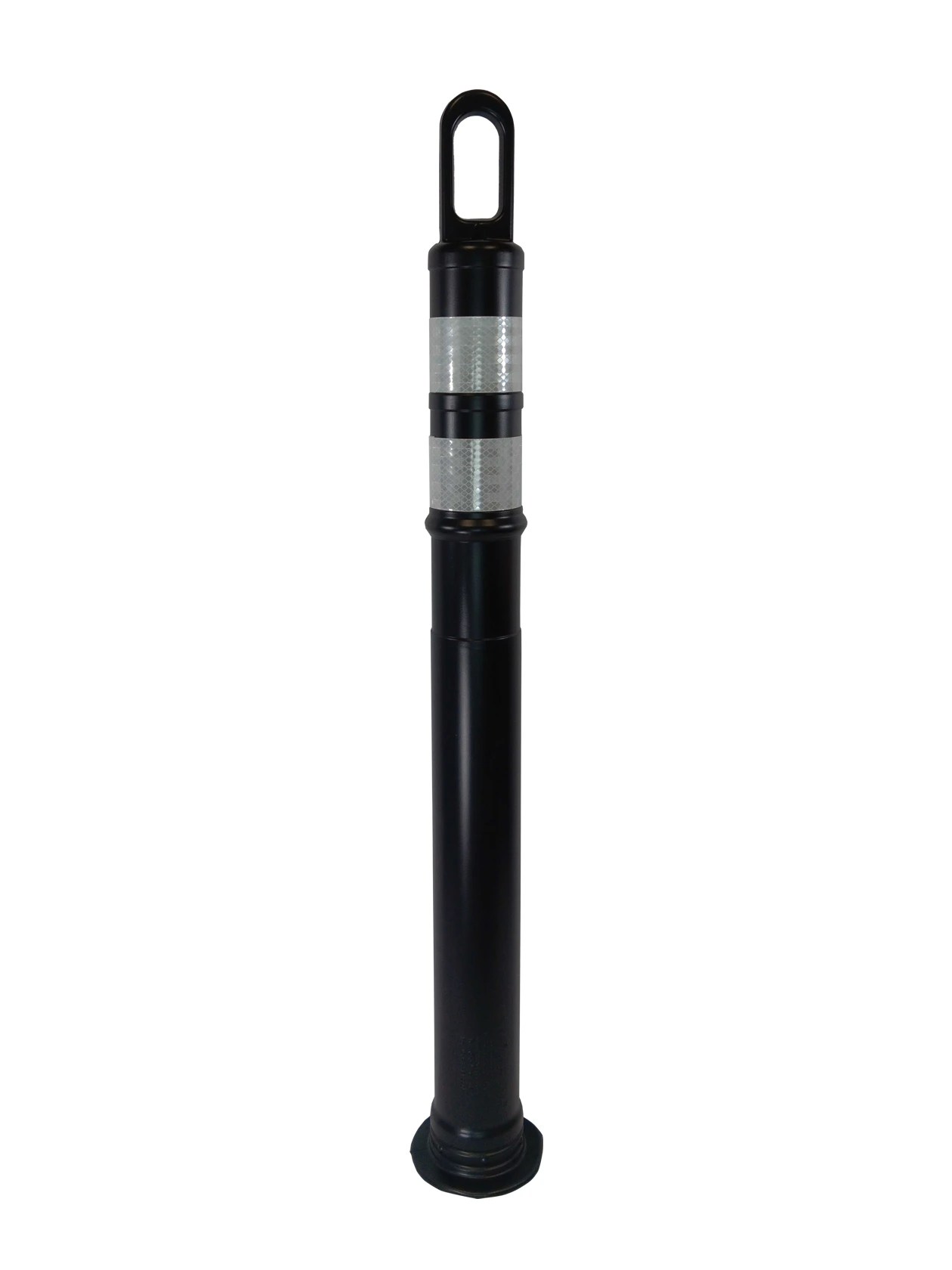 42\" Black TrafFix Looper Tube, Two (2) 3\" HI White Reflective Collars and No Base