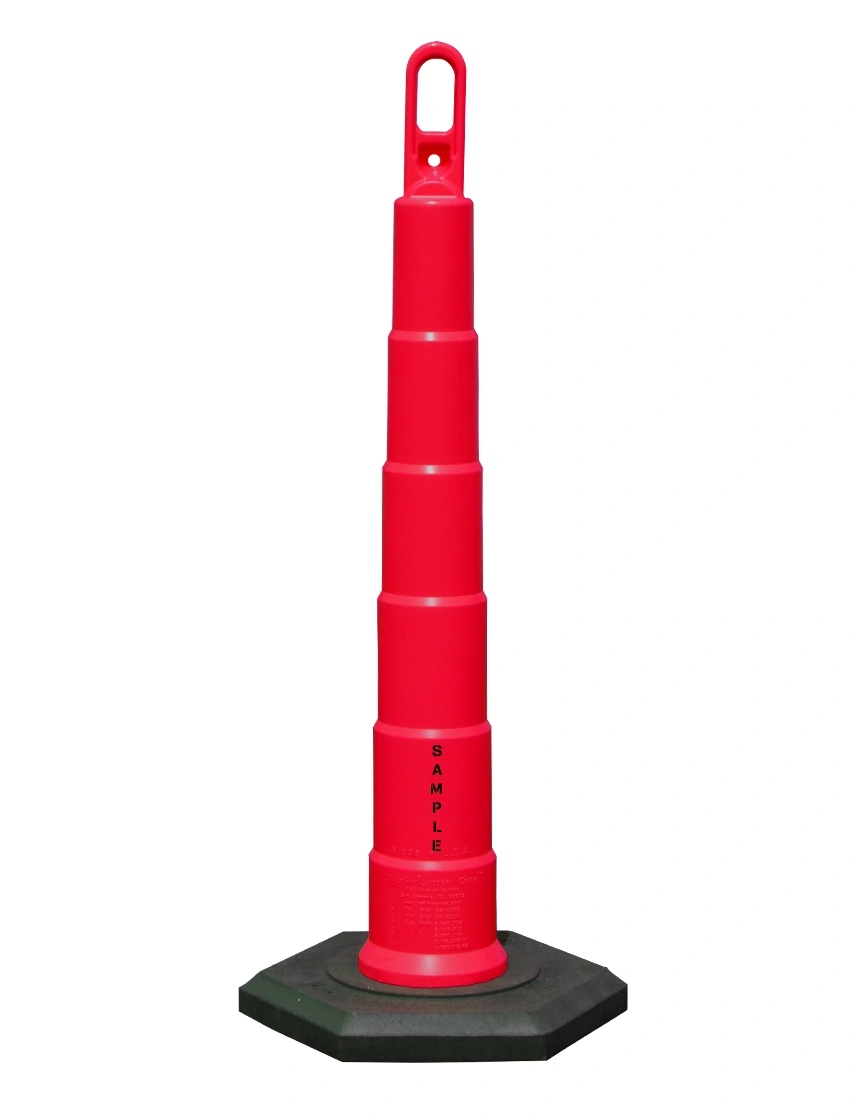 42\" Traffix Orange Looper Cone, No Collars w/ 16lb Base \u0026 Custom Lettering