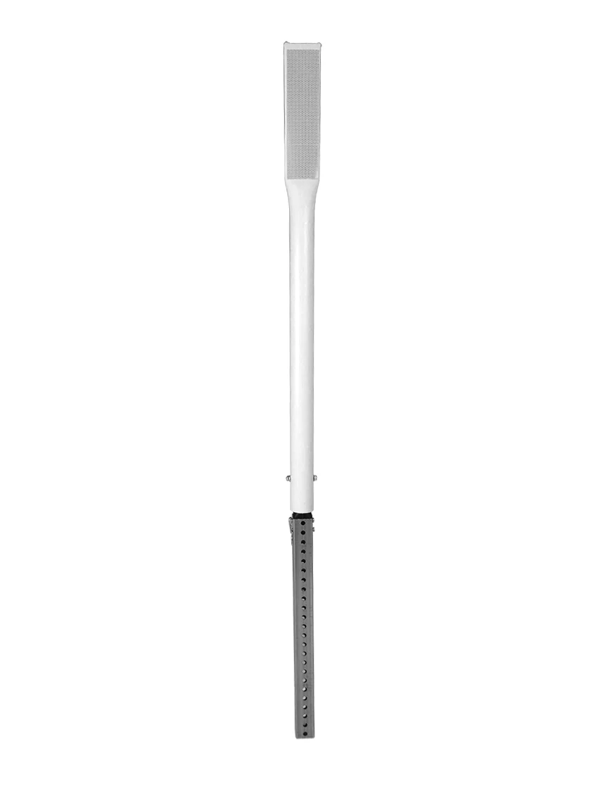48\" White Driveable Delineator with 12\" X 3\" White Reflective Sheeting
