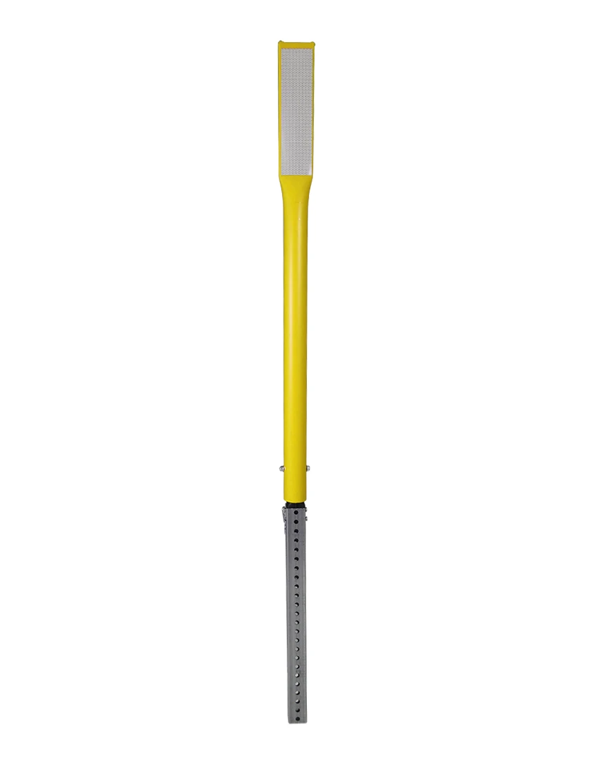 48\" Yellow Driveable Delineator with 12\" X 3\" White Reflective Sheeting