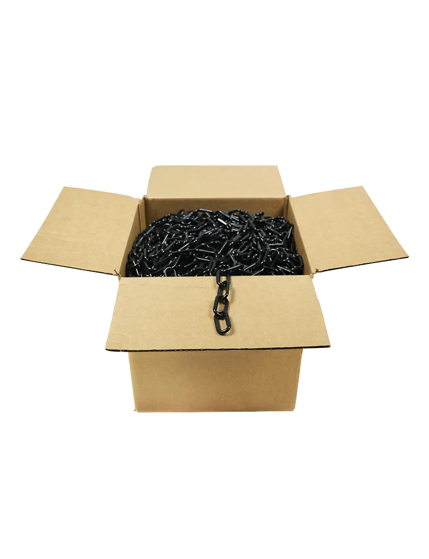 500\u0027 Box of Black 2\" Link, Standard Plastic Chain