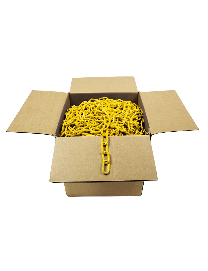 500\u0027 Box of Yellow 2\" Link, Standard Plastic Chain