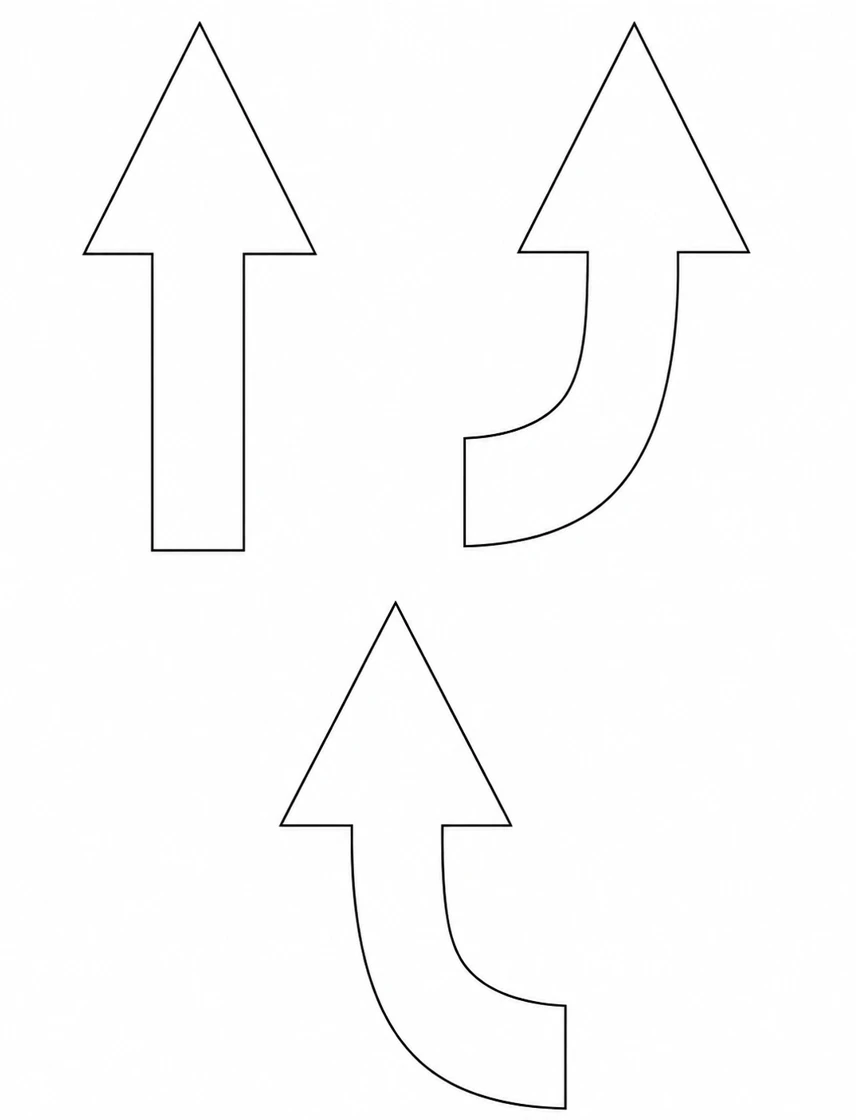 60\" 3-in-1 Parking Lot Arrow Stencil Kit – Straight, Left \u0026 Right